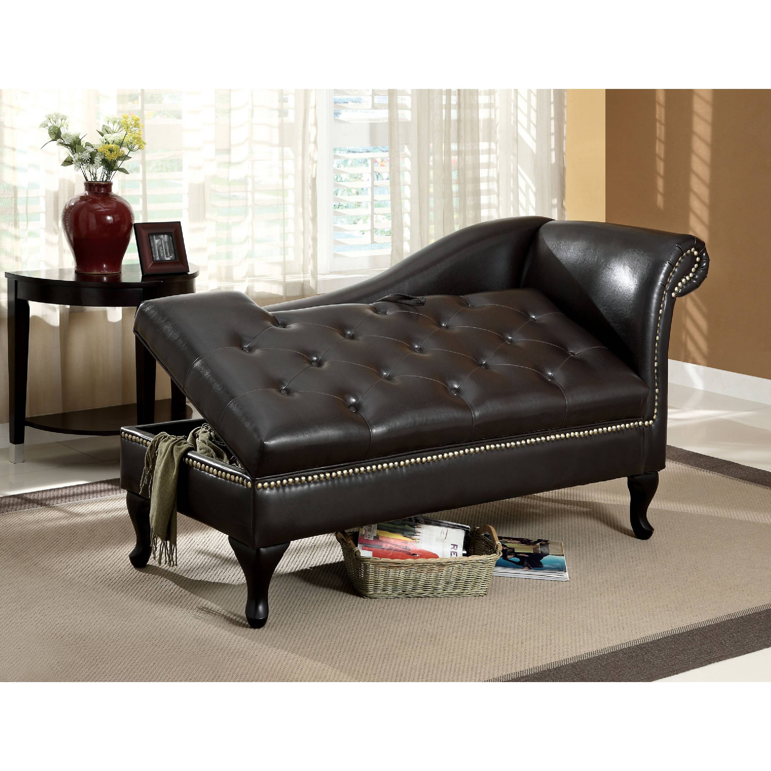 Cami Contemporary Storage Bench in Black